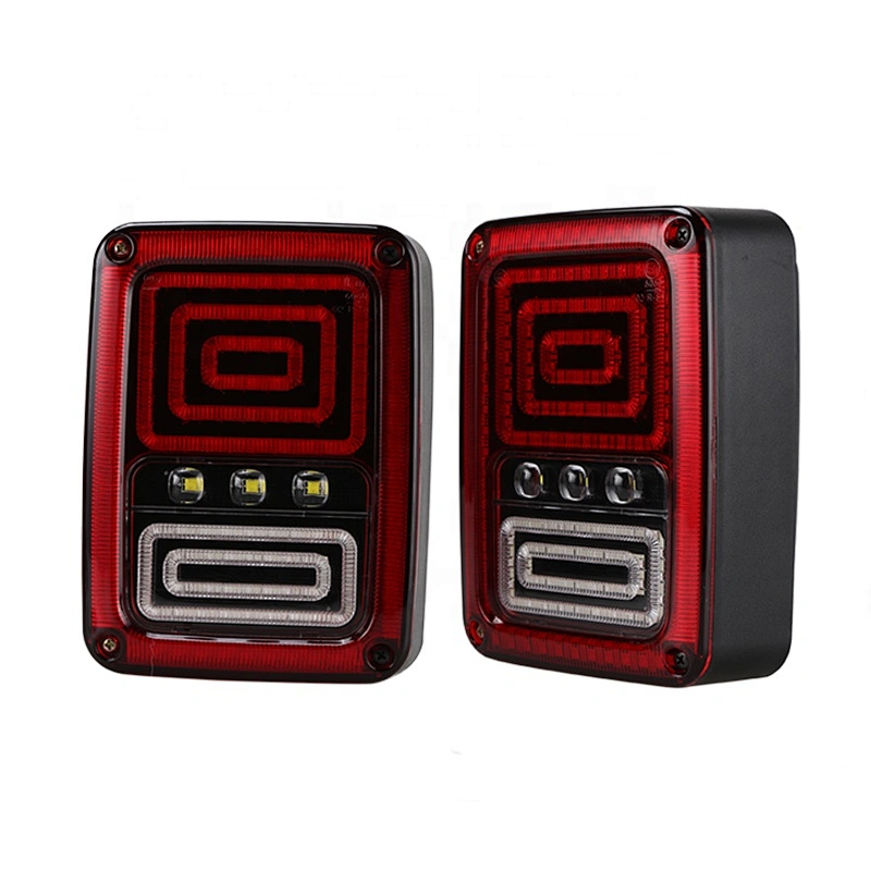OVOVS new running brake reverse turn function led Clear PC lens jk rear tail light for j-eep wrangler
