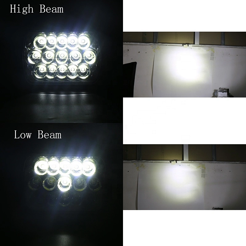 Auto parts best price 5X7inch square headlight 45w 12v led offroad car light for truck