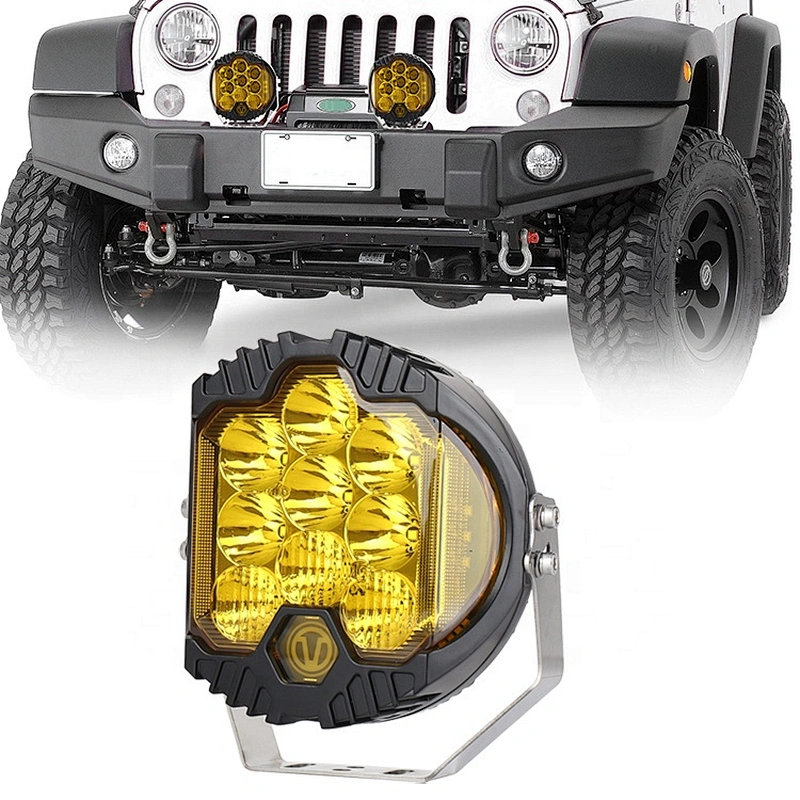 OVOVS 7 Inch round 4x4 LED Offroad Driving Light 90W DRL Work Light for Off-road Vehicles