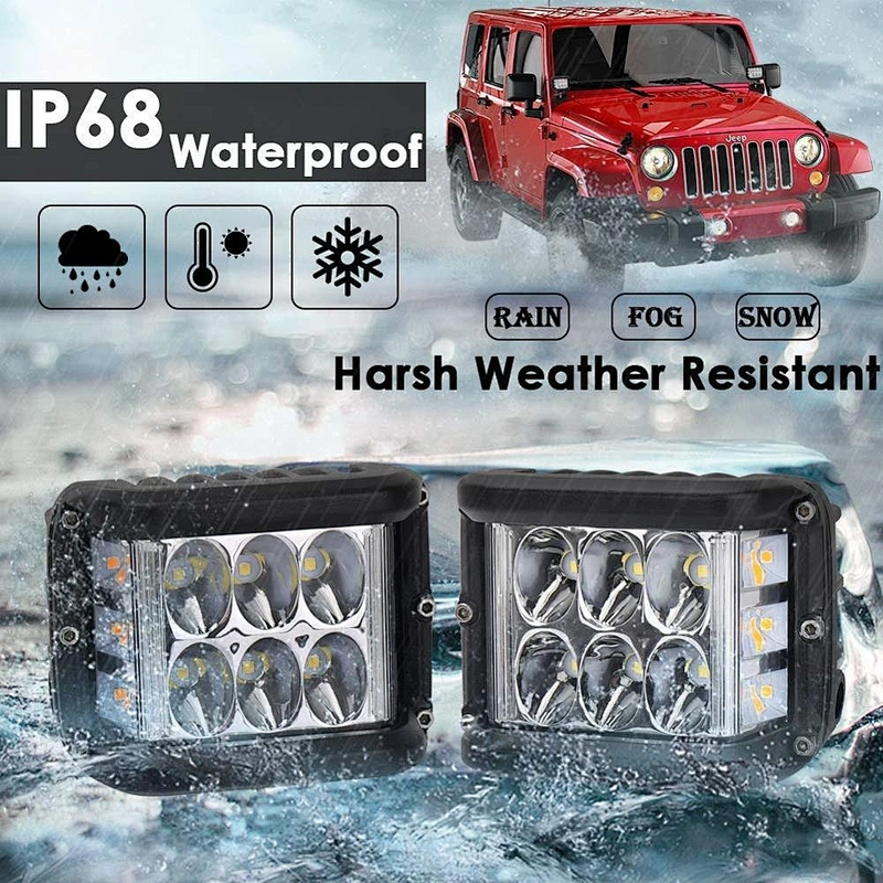 OVOVS 4inch side shooter work light 30W flashing strobe LED driving light for trucks off road vehicle 4x4