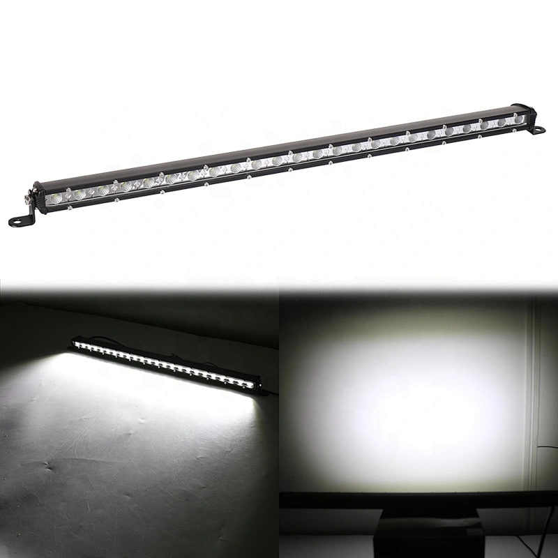 OVOVS 26inch Single Row 72W LED Driving Light Bar Truck Light bar with Spot flood for Offroad Vehicles