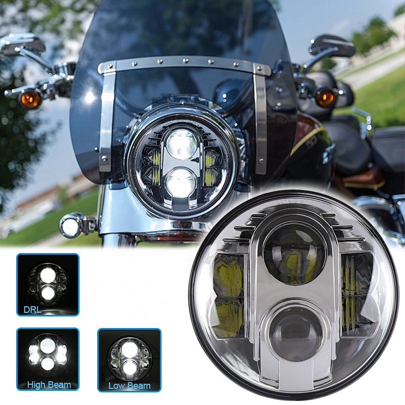 Auto parts OVOVS Projector 7 Inch Hi/Lo Beam DOT Round 80W JK 7'' Led Headlight for J-eep Wrangler Motorcycle