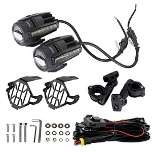 OVOVS LED Auxiliary Light 40W Motorcycle Driving Lights with Turn Signal Lights for BMW K1600 R1200G KTM Honda