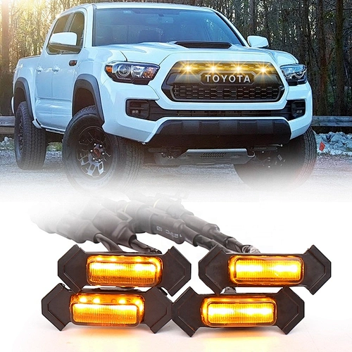 OVOVS Tocoma Led Light Amber Car Grille Led Light Auto Lighting Accessories Install in Grill for Toyota