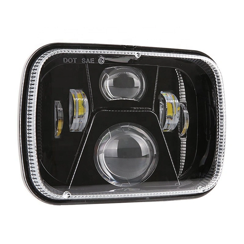 OVOVS Rectangular Led Headlamp Offroad Trucks High Low 6x7