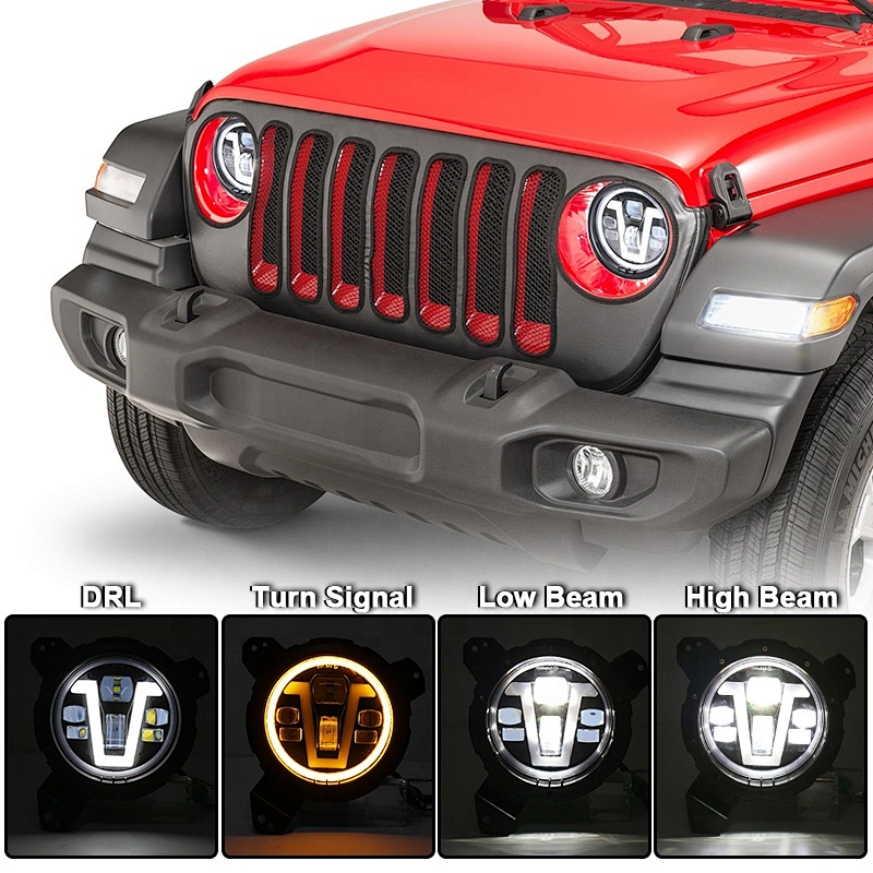 OVOVS New Upgrade Design 9 inch Led Headlight with 