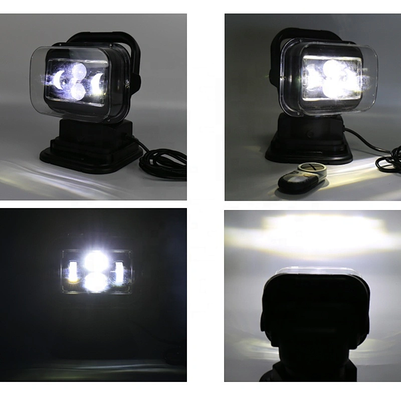 Auto parts ovovs interior design 7 inch 60w wireless remote control led search light 360 degree spot work light