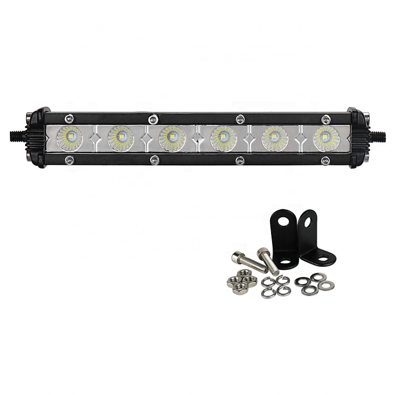 OVOVS one row accessories car slim lightbar 12v 18w led light bar 7 inch for ATV truck