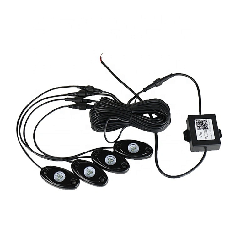 OVOVS LED 12V Light RGBW Waterproof Bluetooth LED Rock Light for Truck Cars ATV