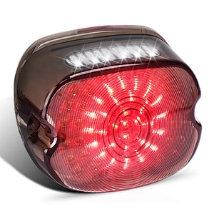 OVOVS Smoked Brake Light Motorcycle Tail Light 12v for Harley Dyna Sportster