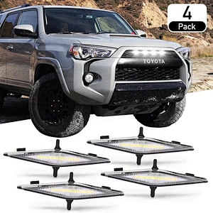 OVOVS 4Runner White Led Light Clear Lens Grille Light Kits With Fuse Harness for Toyota