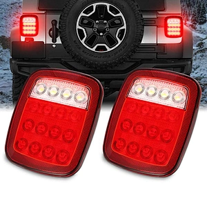Newest design OVOVS 12v led tail lamp with running brake reverse signal for J-eep YJ TJ TK wrangler in auto lighting system