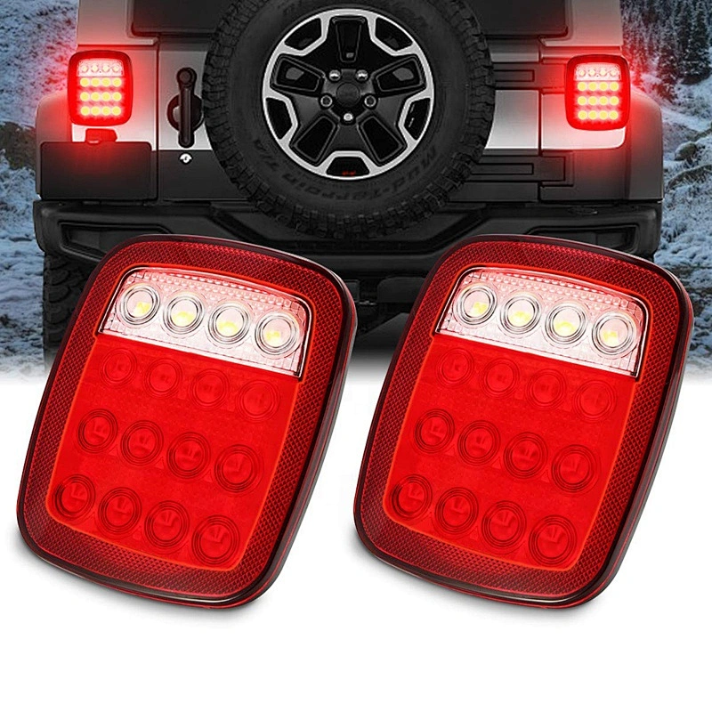 Newest design OVOVS 12v led tail lamp with running brake reverse signal for J-eep YJ TJ TK wrangler in auto lighting system