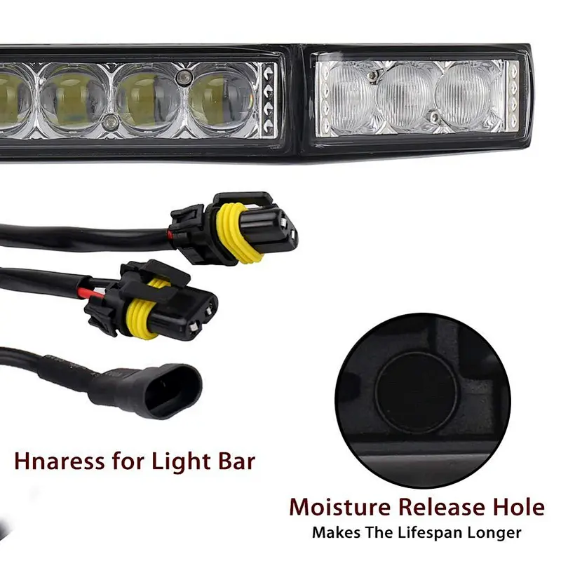 OVOVS 2018 New License Plate Light Bar Mount with Led Spot Light Bar Combo for Jeep Truck SUV ATV Offroad Toyota Ford Chevrolet