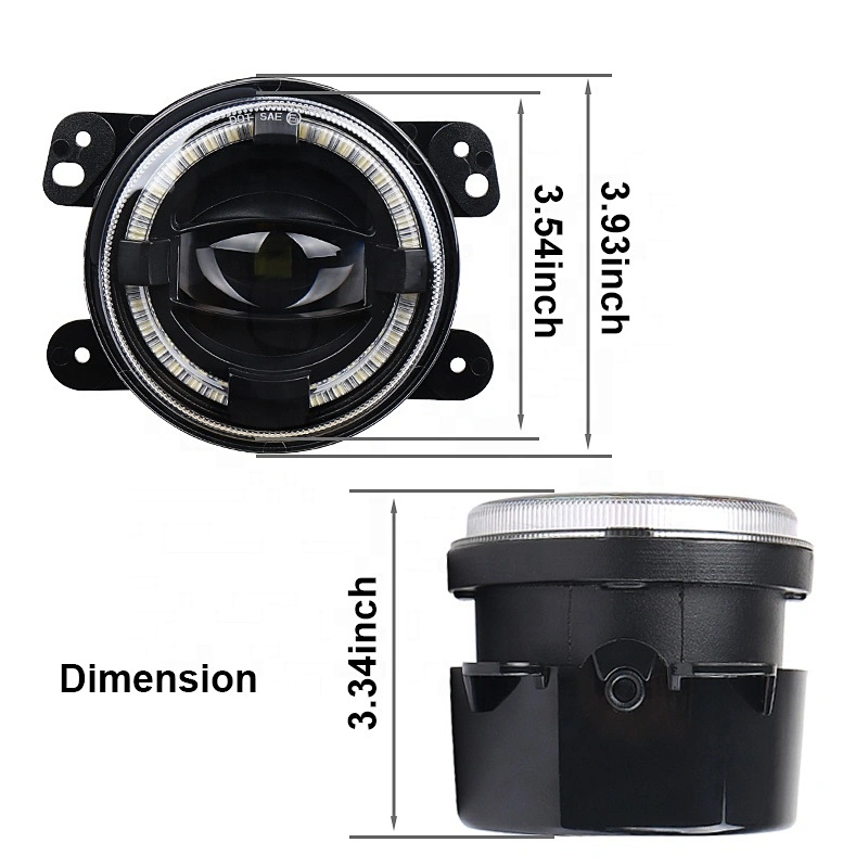 OVOVS New 4Inch LED Fog Light with White DRL 4