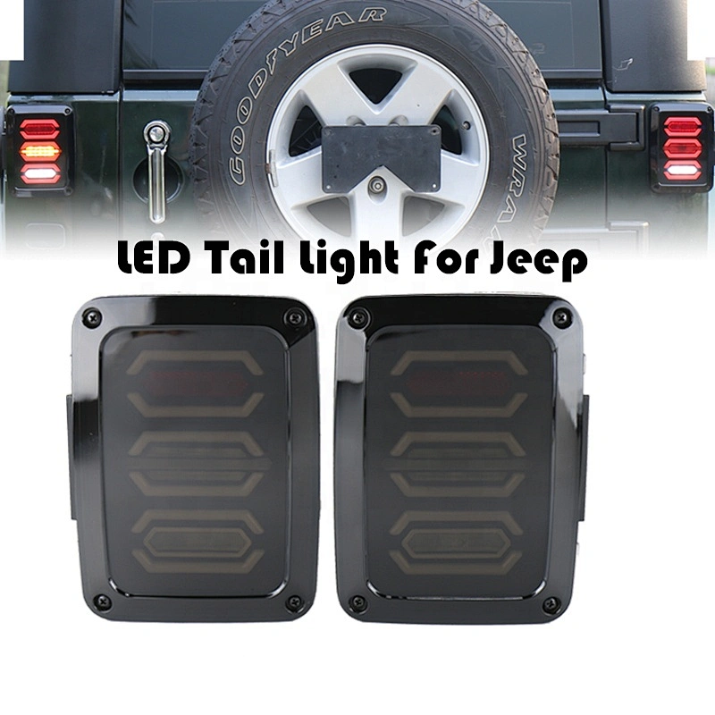 OVOVS JK Rear Taillight EURO US Version Smoked Lens Led Tail Light 12v for Jeep Wrangler Jk