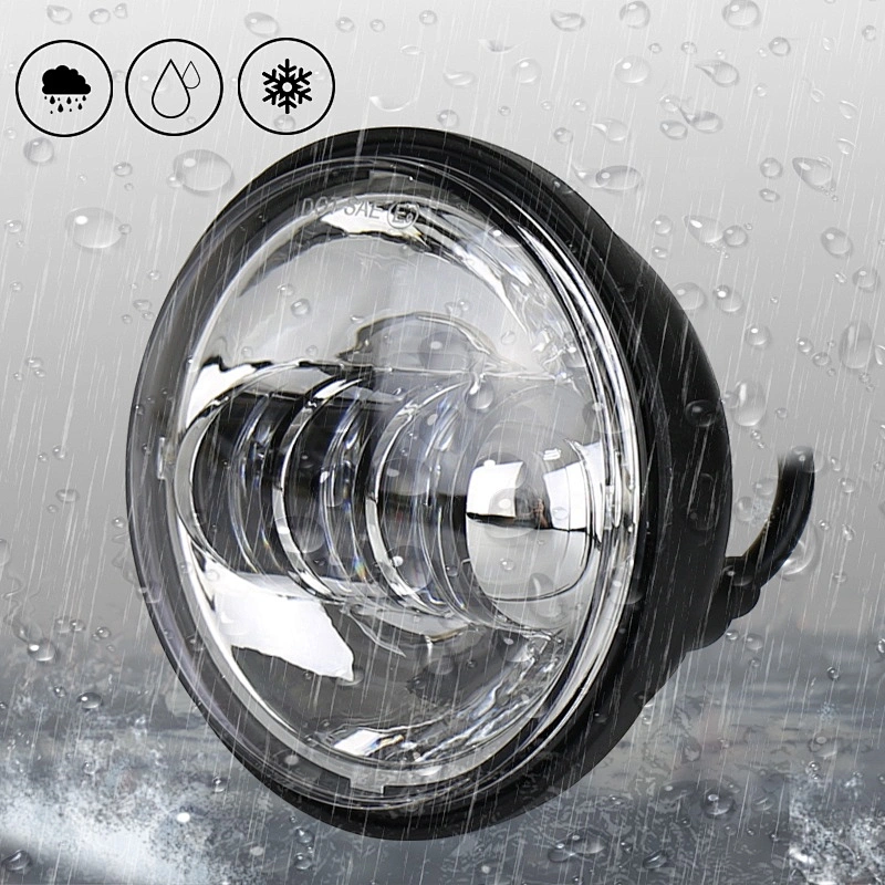 OVOVS chrome/black 12v 30w 4.5inch led fog lamp replacement for harley in auto lighting system
