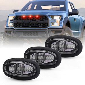 OVOVS Raptor Red Mini Light Install in Grille 12v Led Front Grille Light Kits for Ford
