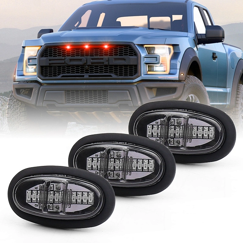 OVOVS Raptor Red Mini Light Install in Grille 12v Led Front Grille Light Kits for Ford