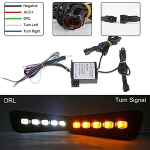 OVOVS Auto Parts Led Switchback Turn Signal Lights 12v Led Auxiliary DRL Turn Signal Light for Ford F150 Raptor