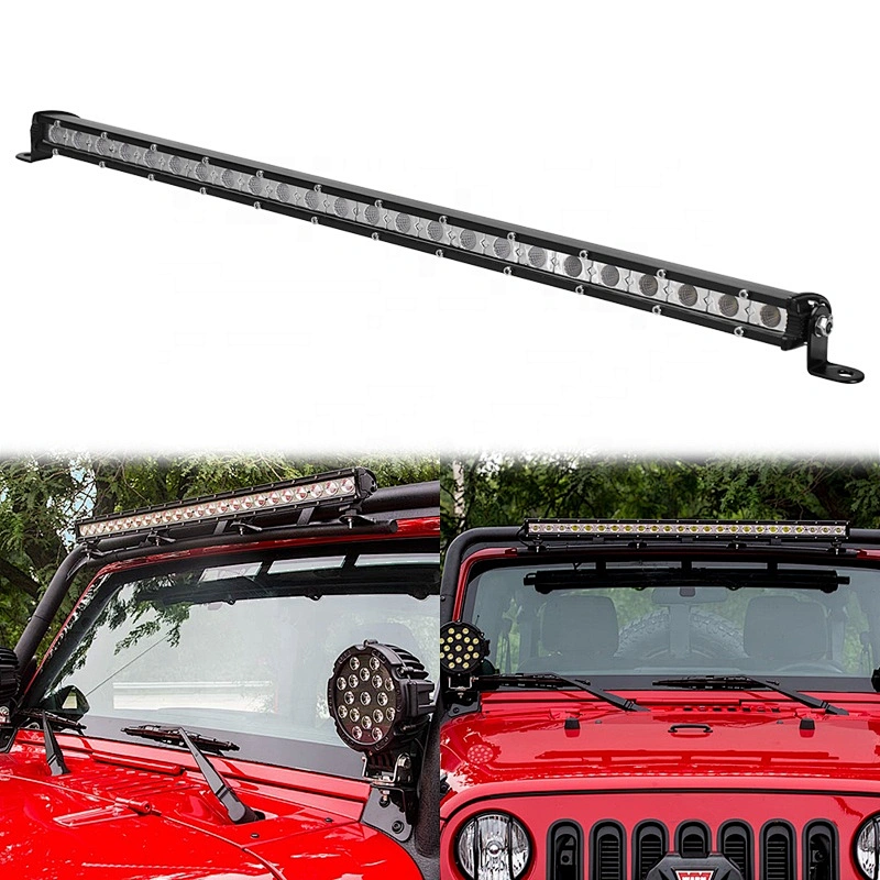 OVOVS 26inch Single Row 72W LED Driving Light Bar Truck Light bar with Spot flood for Offroad Vehicles