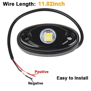 OVOVS 9W Multi-color Rock Lights Single Pod 12v Under Car Rock Light for 4x4 Off-road Trucks ATVs Vehicles