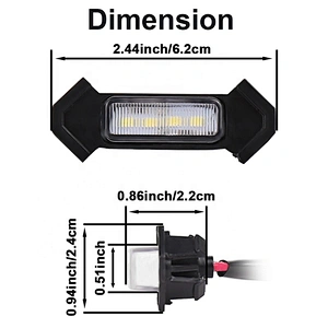 OVOVS 4PCS White LED Grille Lights With Fuse Adapter Fit for TACOMA TRD Grille 2016 2017 2018