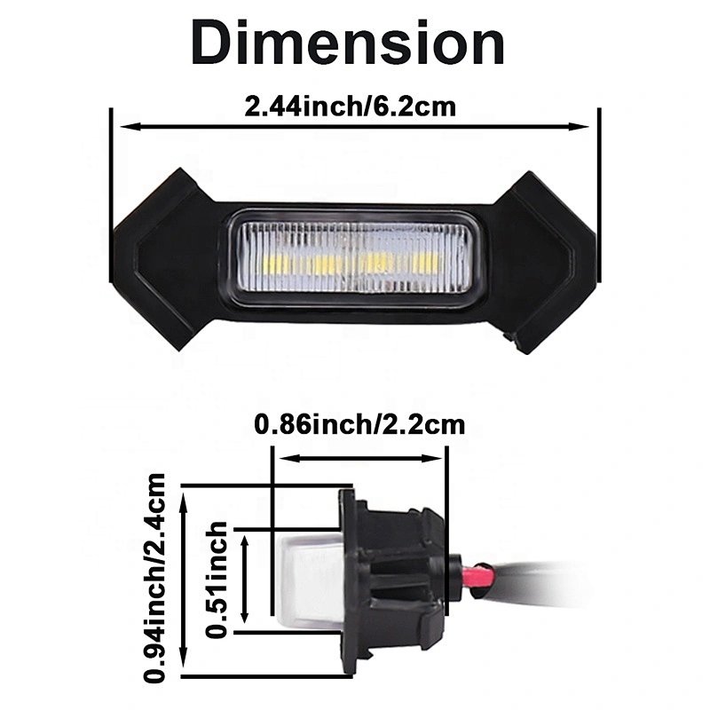 OVOVS 4PCS White LED Grille Lights With Fuse Adapter Fit for TACOMA TRD Grille 2016 2017 2018