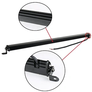 OVOVS 26inch Single Row 72W LED Driving Light Bar Truck Light bar with Spot flood for Offroad Vehicles