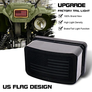 OVOVS Smoked ATV Tail Light 10-36V Led Brake Tail Light ATV UTV 4x4 Yamaha Grizzly Viking Rhino Big Bear Kodiak Bruin Wolverine