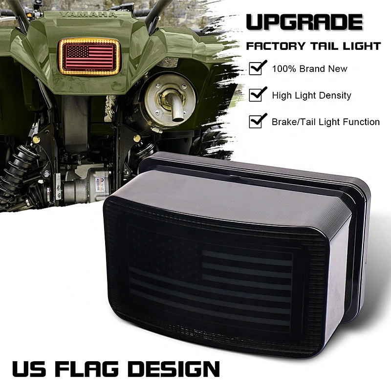 OVOVS Smoked ATV Tail Light 10-36V Led Brake Tail Light ATV UTV 4x4 Yamaha Grizzly Viking Rhino Big Bear Kodiak Bruin Wolverine