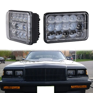 OVOVS 4D Lens 4x6 Inch LED Headlight 45w Rectangular Combo Beam Headlight