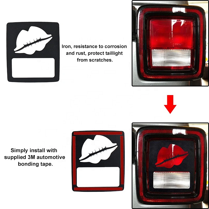 OVOVS Auto Exterior Accessories Rear Lamp Tail Light Guard Cover For Jeep Wrangler JL