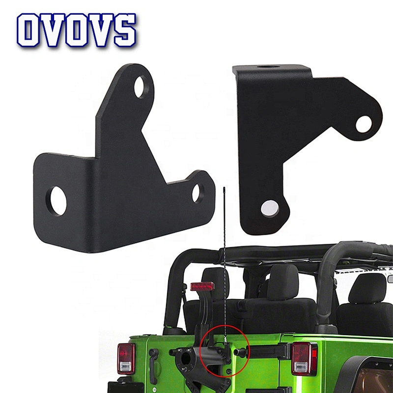 2019 New Black Spare Tire CB Antenna Steel Mount Bracket for Jeep Wrangler JK
