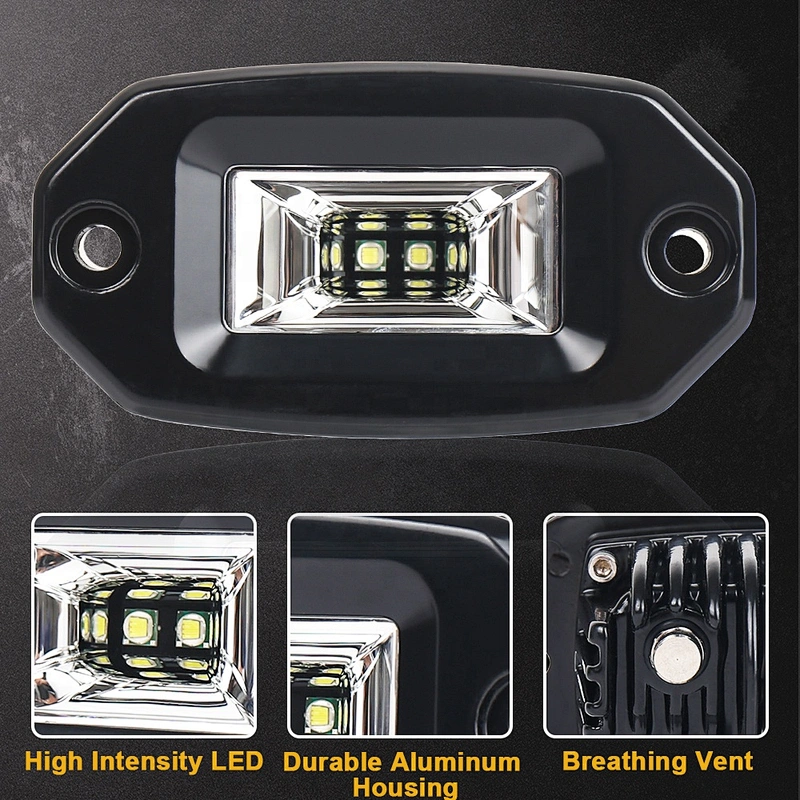 OVOVS Latest 20W LED Work Light 4 Inch 9-30V Flood Beam Work Lights for Off-Road Vehicle Work Light