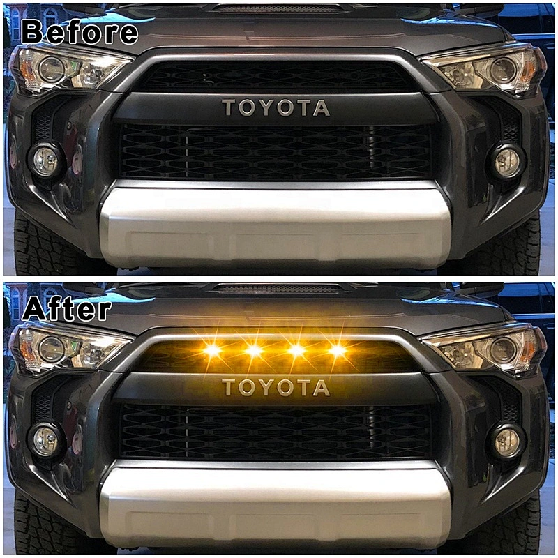 OVOVS 12v Amber Grille Lights Diamond Shape Grill Front Light for Toyota 4Runner TRD Pro Grille