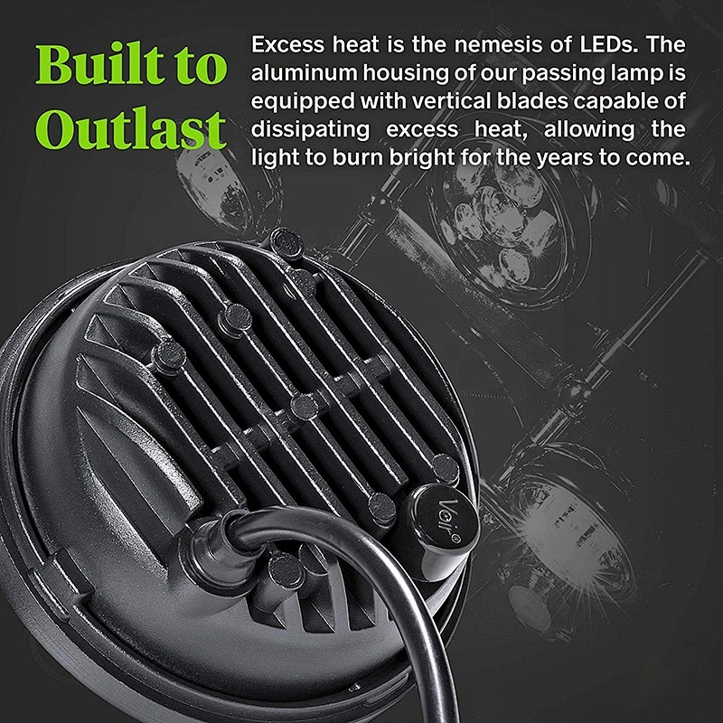 OVOVS 30w 4.5 inch round led fog light for H-arley motorcycle auxiliary fog lamp