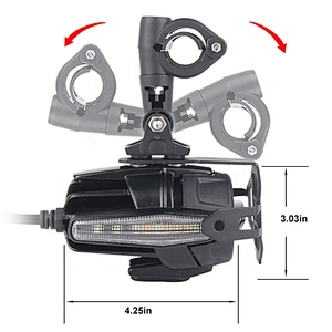 OVOVS 40W Motorcycle Auxiliary Fog Light 12V DRL Turn Signal Auxiliary Light for BMW Motorcycle