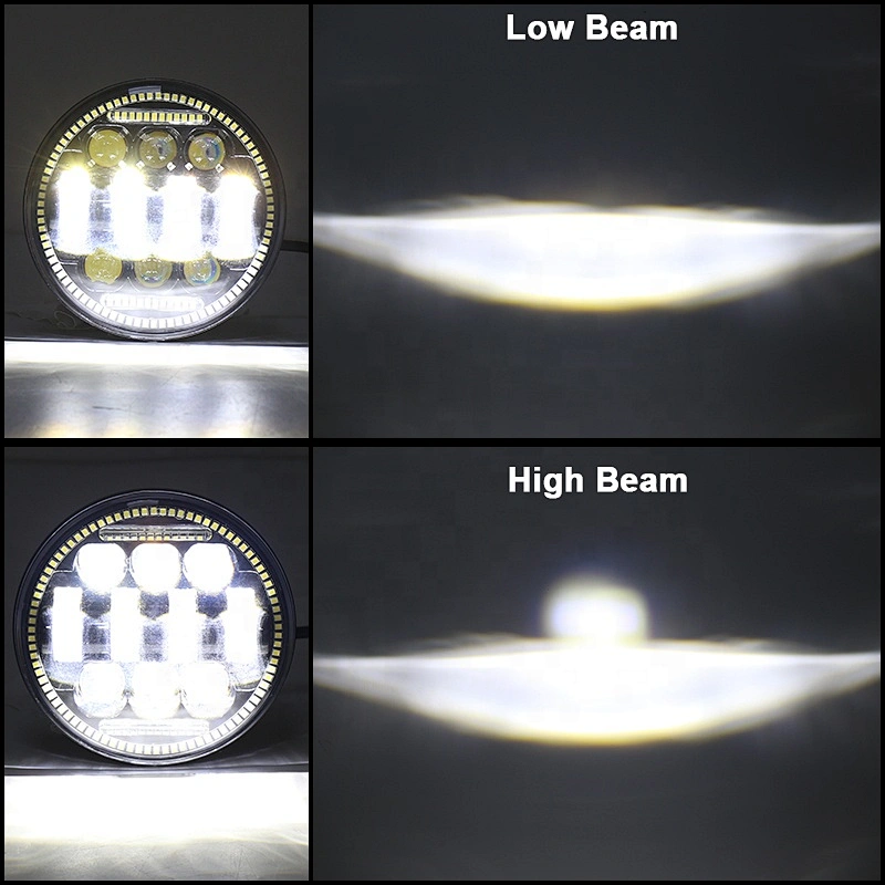 OVOVS 5 3/4 inch 55w Led Motorcycle Headlight with Halo 5.75