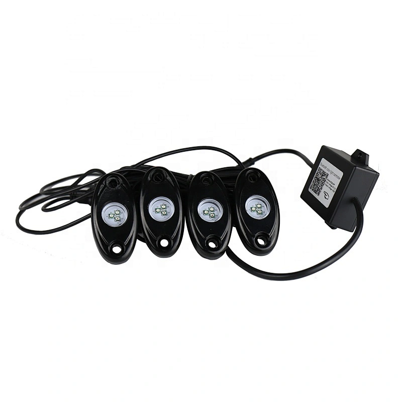 OVOVS LED 12V Light RGBW Waterproof Bluetooth LED Rock Light for Truck Cars ATV