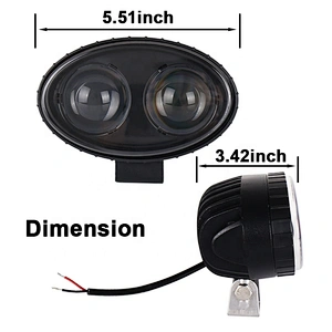 OVOVS 8W Oval Blue LED Forklift Safety Light Spot Light Warehouse Safe Warning Light 9-60V