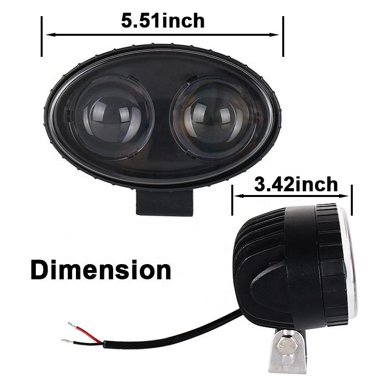OVOVS 8W Oval Blue LED Forklift Safety Light Spot Light Warehouse Safe Warning Light 9-60V