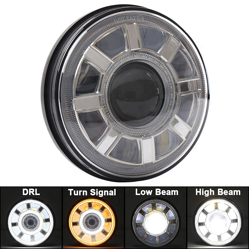 OVOVS 7Inch DRL Headlight Turn Signal Halo Ring 7