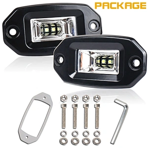 OVOVS Latest 20W LED Work Light 4 Inch 9-30V Flood Beam Work Lights for Off-Road Vehicle Work Light