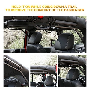 OVOVS car accessories black rear steel grab handle for J-eep Wrangler JK 2007-2015