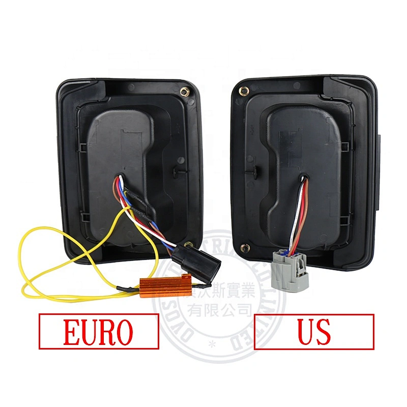 OVOVS Clear Lens LED Tail Light Rear Light with Turn Signal Running Brake Reverse for 2007-2017 JK JKU