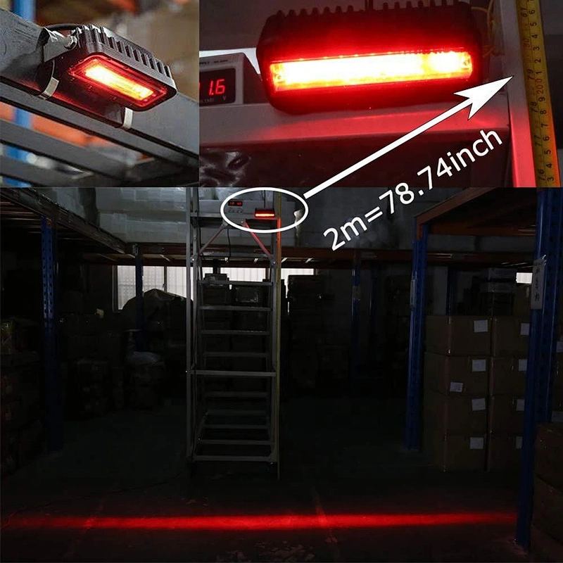 OVOVS Led Forklift Light Red Zone Beam 27W 10-80V Warning Light Truck Forklift Safety Lamps