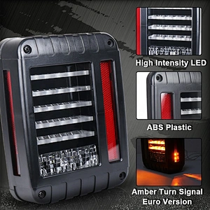 OVOVS 12v Led Tailgate Light EURO US Vision Brake Rear Light for Jeep Jk