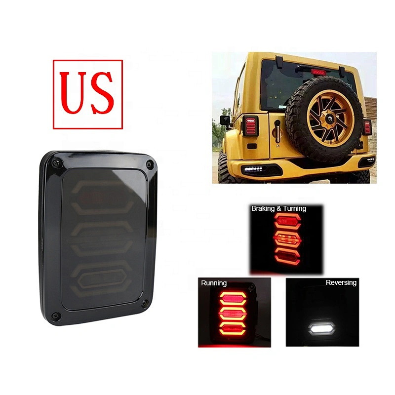 OVOVS JK Rear Taillight EURO US Version Smoked Lens Led Tail Light 12v for Jeep Wrangler Jk