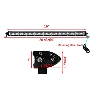 OVOVS Factory Price 54w Single Row LED Light Bar 19